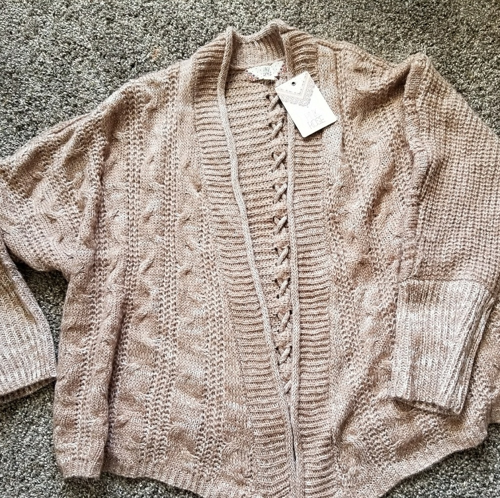 Plum pink cardigan
